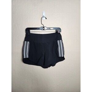 Athleta Ascender Athletic Active Running Shorts Womens 4 Black White Pull-On